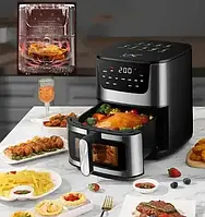 Аерогриль аерофритюрниця універсальна мультипіч для приготування без олії Rainberg RB-2268 8 л 4200W