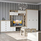 Вітальня Еверест Соната Комплект 28 (модульна - 4 елементи) дуб сонома + білий (DTM-2516)