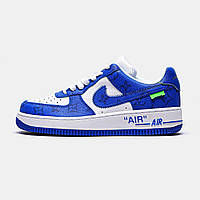 Louis Vuitton X Nike Air Force 1 Low Blue 36