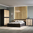 Спальня Соната Еверест Комплект 15 (модульна - 3 елементи) венге темний + дуб крафт золотий (DTM-2621)