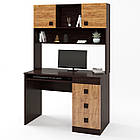 Письмовий стіл з надбудовою Еверест Соната венге темний + дуб крафт золотий (DTM-2627)