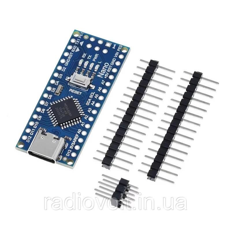Arduino NANO V3, ATmega328P, CH340, 5В, 16МГц, Type-C