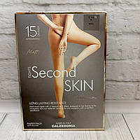 Колготи жіночі капронові матові Calzedonia Second Skin Matt Premium 15 den, Італія