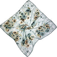 Ніжна літня шифонова жіноча хустка. Турецька натуральна хустка з квітковим малюнком