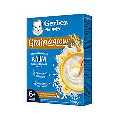Молочна каша Gerber рисова з бананами з 6 місяців, 200 г.(Гербер)