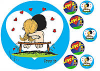 Вафельна картинка Любов - це