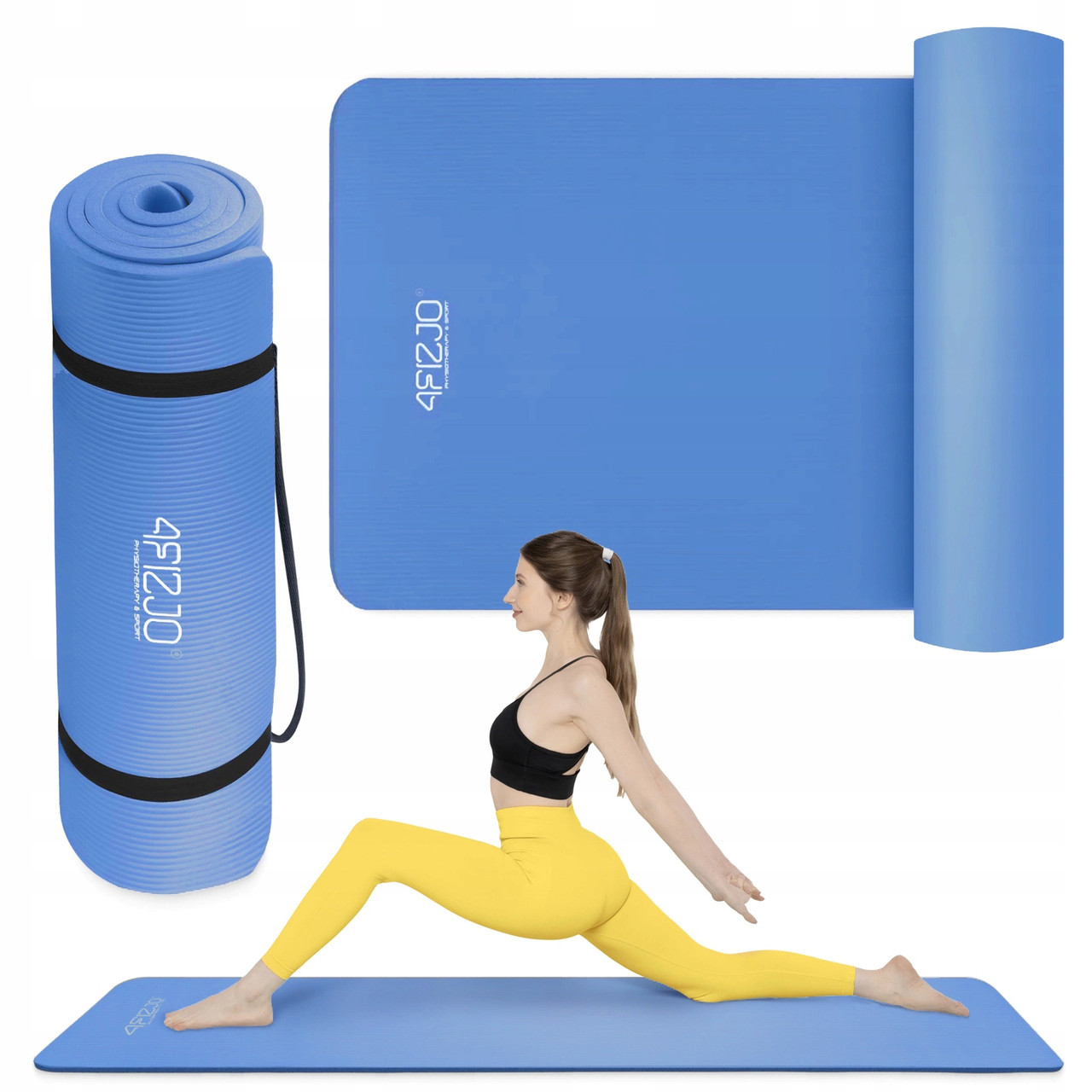 Килимок (мат) спортивний 4FIZJO NBR 180 x 60 x 1 см для йоги та фітнесу Blue (P-5907222931028)