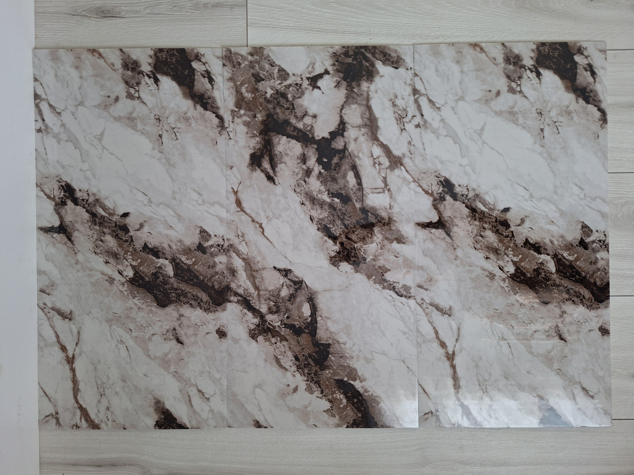 Самоклеюча вінілові плитка 600*300*2 мм мармур, фото 1