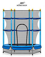 Батут 138 см з сіткою синій
