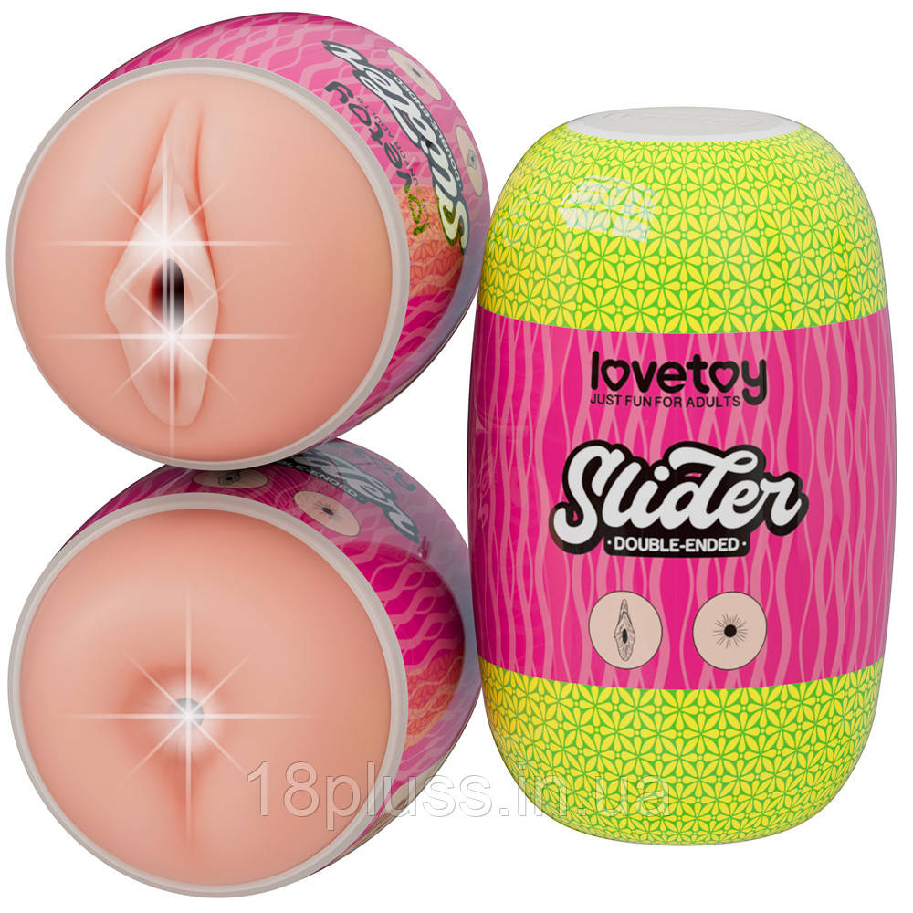 Уцінка! Подвійний мастурбатор: вагіна та анус Slider Double-Ended Masturbator Vagina and Anus Flesh (пошкоджене пакування), фото 1
