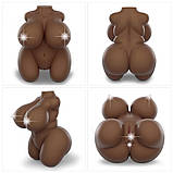 Мастурбатор в формі жіночого тіла з двома інтимними входами вагіна та анус Streetgirl's #6 Black, фото 6