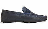 Rosso Avangard ETHEREAL Blue Perf Літні шкіряні мокасини сині з перфорацією чоловіче взуття повсякденне, фото 2