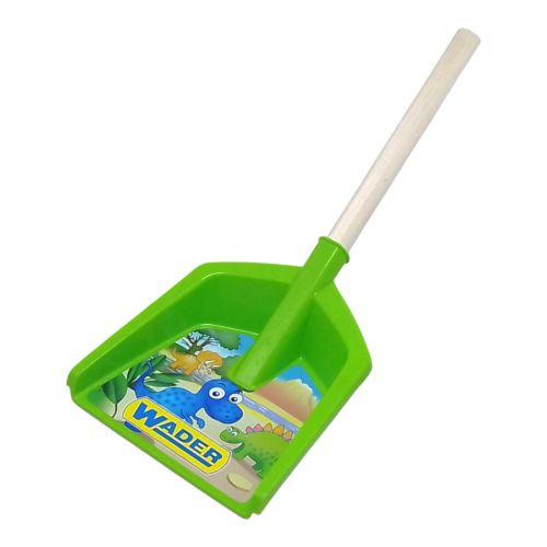 Лопатка коротка з деревяною ручкою, 37 см салатова, фото 1