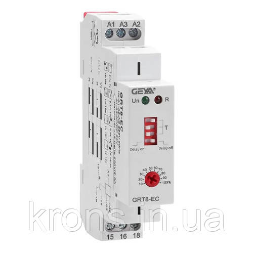 Реле часу таймер 0.1с — 10 AC220-380 В DC24 В 10 A, GEYA GRT8-EC