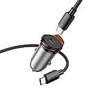 Адаптер автомобільний Hoco Rigorous single port Car charger NZ16 (Type-C to Type-C set) |1Type-C, 30W/3A, PD20W/QC| сірий, фото 4