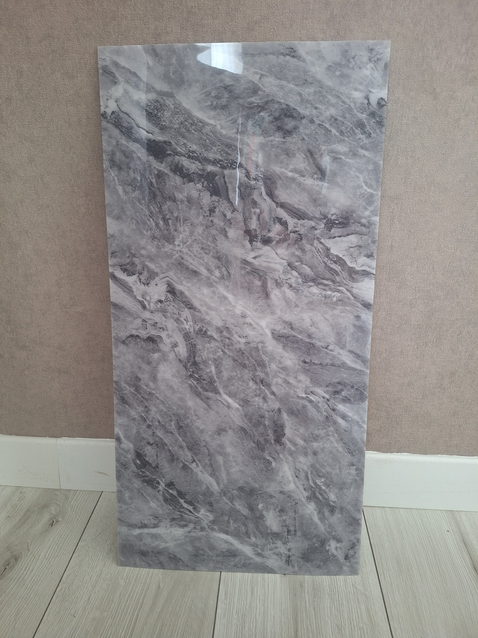 Самоклеюча вінілові плитка 600*300*2 мм мармур сірий