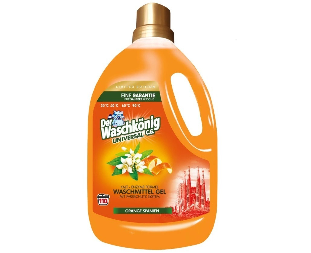 Гель для прання Der Waschkönig Universal Perfumed Orange Spanien 3305 мл 110 прань