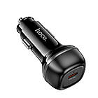 Адаптер автомобільний Hoco Rank single port Car charger Z58 |1Type-C, 30W/3A, PD30W/QC| чорний, фото 3