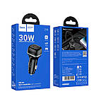 Адаптер автомобільний Hoco Rank single port Car charger Z58 |1Type-C, 30W/3A, PD30W/QC| чорний, фото 9