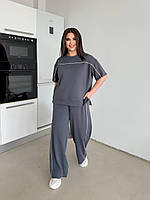 Жіночий костюм двійка великі розміри новинка 2025