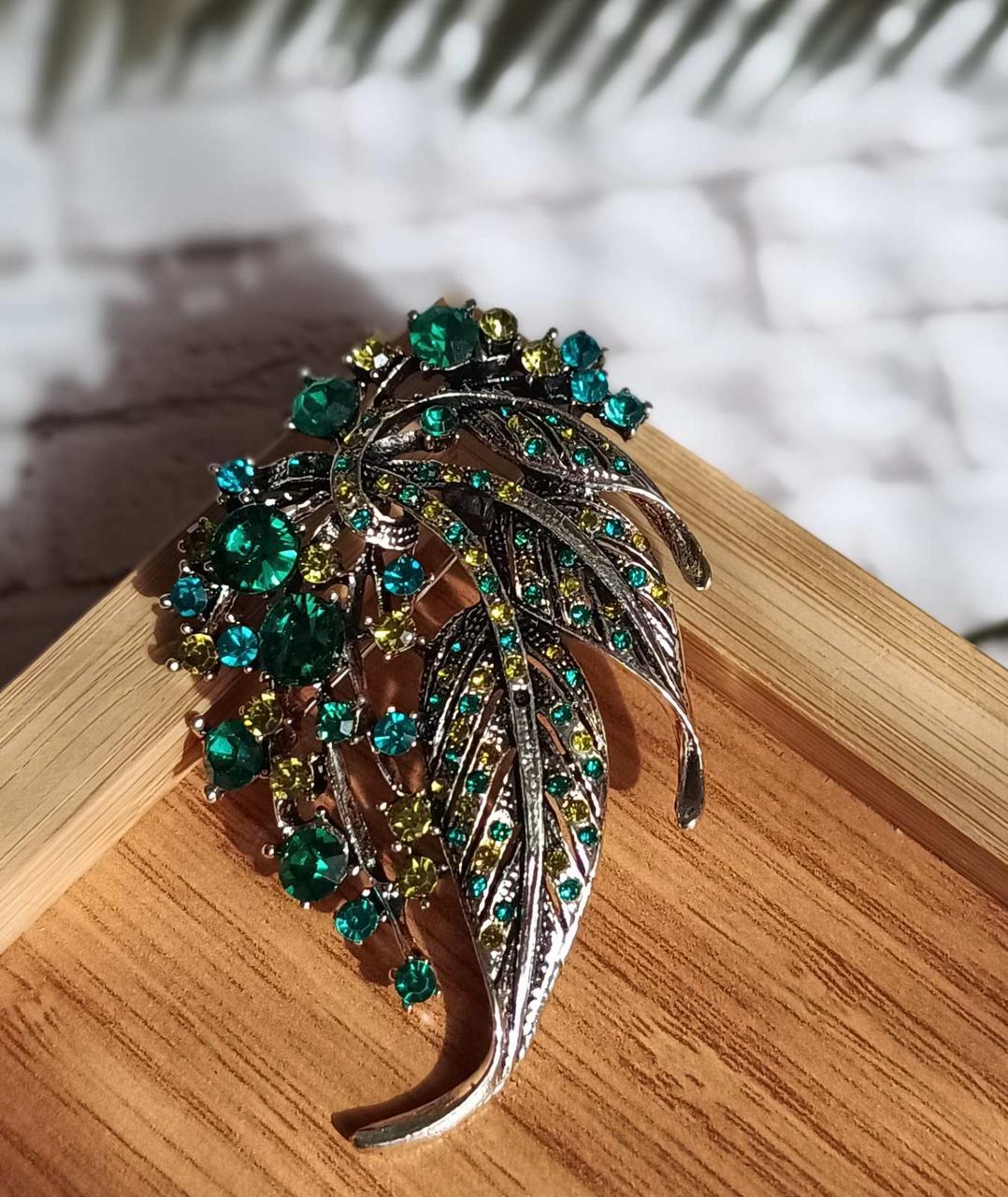 Брошка Смарагдовий каскад BRS024, фото 1