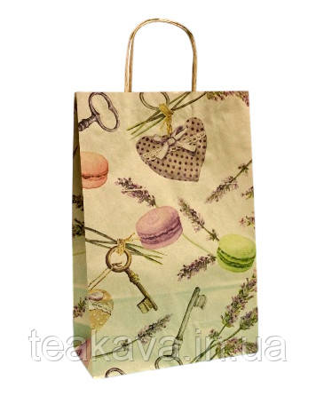 Паперовий подарунковий крафт пакет УП No 1015, 24х37х10 см, фото 1