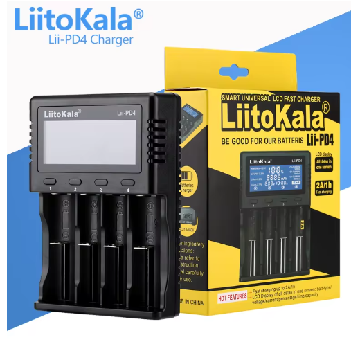 Зарядний пристрій для акумуляторів Li-ion, LiFePD4, Ni-Cd та інших акумуляторів на 4 слоти HTRC CH4