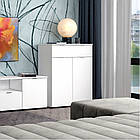 Комод у вітальню Doros Рон 2 80х38х100 см Білий (DRS-011294)