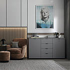 Комод у вітальню Doros Рон 6 120х38х100 см Графіт (DRS-011303)