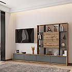 Стінка у вітальню Doros Капрі 240х33х153 см Дуб тахо/Графіт (DRS-011308)