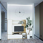 Стінка у вітальню Doros Кона 151х40х147 см Дуб тахо/Білий (DRS-011310)