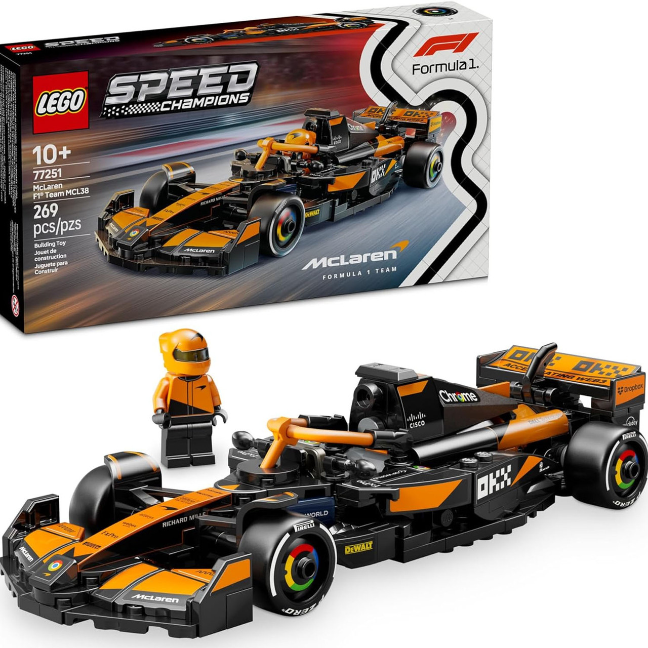 Лего Спід Чемпіонс болід лего макларен ф1 Гоночний автомобіль Lego Speed Champions McLaren F1 77251