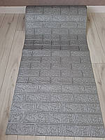 Декоративна 3Д панель самоклейка під цеглу сіра в рулонах 5000*70 см 3 мм 3,5 м2 NNDesign