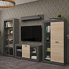 Комплект у вітальню Doros Такна 1Д Графіт/Дуб сонома (DRS-011353)