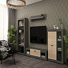 Комплект у вітальню Doros Такна ТВ2 Графіт/Дуб сонома (DRS-011354)