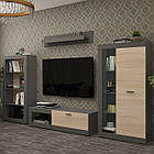 Комплект у вітальню Doros Такна ТВ1 Графіт/Дуб сонома (DRS-011355)