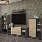 Комплект у вітальню Doros Такна 2Д Графіт/Дуб сонома (DRS-011356)