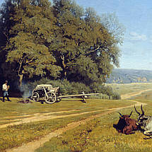 Картина на полотні "Український пейзаж, Орловський Володимир (1882)", 28×60см, фото 3