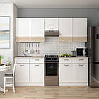 Кухня модульна Лея Doros 300х60х250 см Білий/Дуб сонома (DRS-011378)