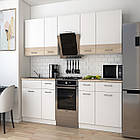 Кухня модульна Лея Doros 260х60х250 см Білий/Дуб сонома (DRS-011380)