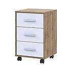 Тумба офісна Doros Т3 43х42х66,4 см Дуб тахо/Білий (DRS-011403)