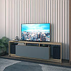 Стінка у вітальню Doros U1 160х38х48 см Дуб тахо/Графіт (DRS-011411)