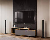 Стінка у вітальню Doros U2 160х38х48 см Дуб тахо/Графіт (DRS-011414)