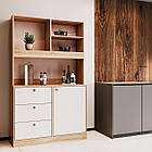 Міні-кухня Doros Лея ДСП 100х43х171 см Графіт/Дуб евок (DRS-011435)