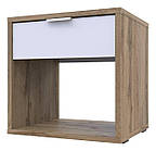 Приліжкова тумба Doros Hugo 40х33х40 см Дуб тахо/Білий (DRS-011447)