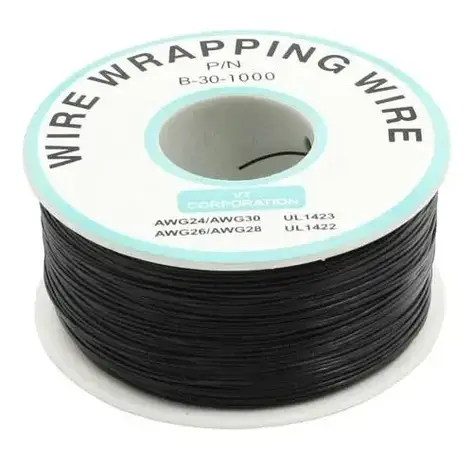 Одножильний монтажний дріт (30AWG/250 м) чорний, фото 1