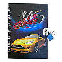 Блокнот дитячий з замочком на пружині "Машини", 36940