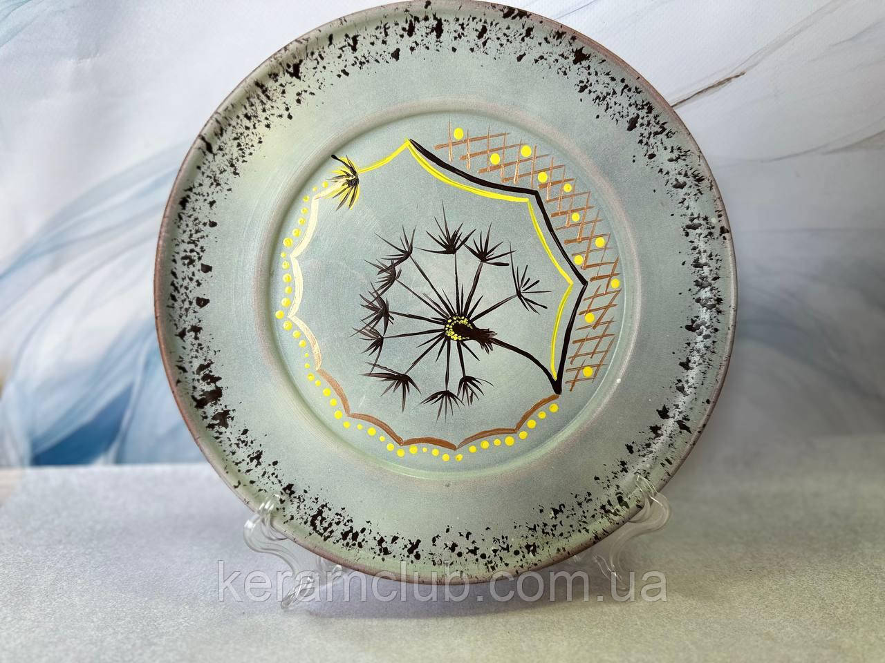 Панно з ручним розписом d 24 см КерамКлуб 7, фото 1