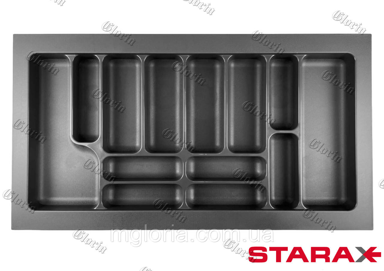 Лоток для столового приладдя Starax антрацит S-2290-AР 900 мм