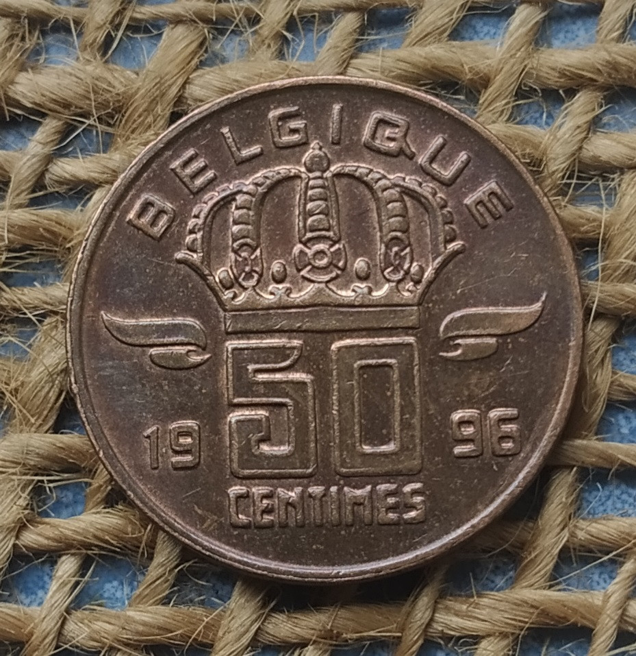 50 сантимiв 1996 року. Бельгiя
